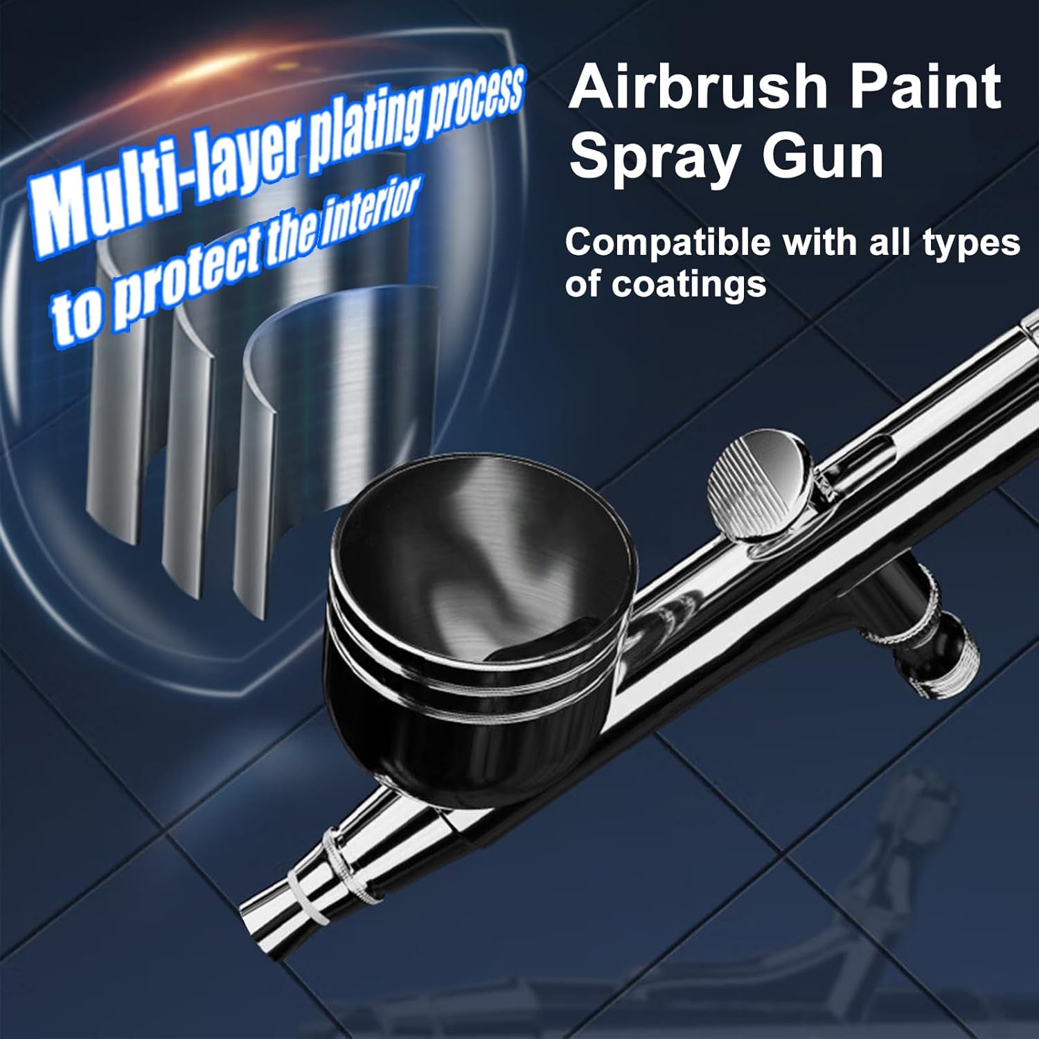 Air Brush 0.3mm Gravity Feed Dual-Action Airbrush Paint Spray Gun Kit Set Airbrush Kit Air Brush Painting Set for Nails Painting Art Craft